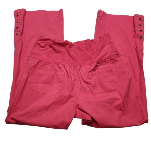 Landau Maternity Women's Size 15 Bootcut Scrub Pants Over the Belly Hot Pink - Picture 4 of 7